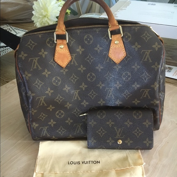 Authentic LV Speedy 30 and wallet