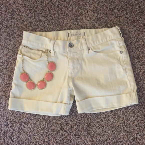Light Yellow Jean Shorts