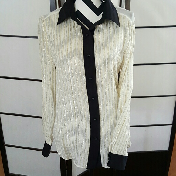 Shimmer Shimmer Sexy See Through Blouse