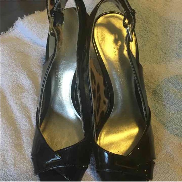 Black open toed heels