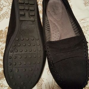 Black loafers