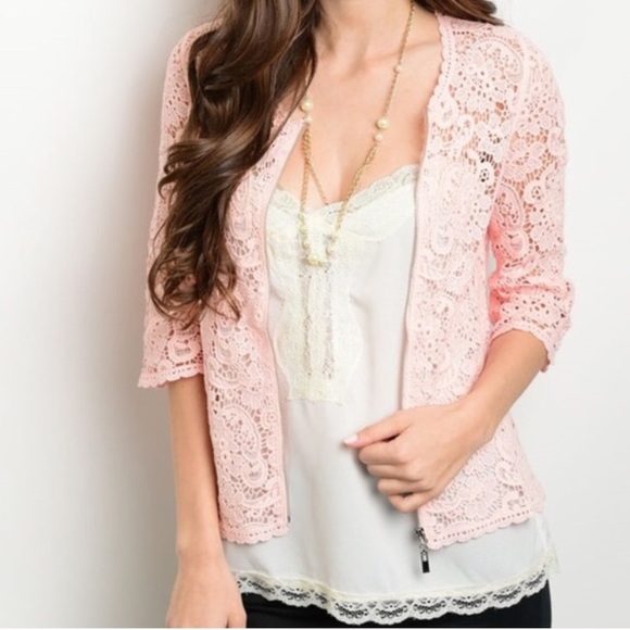 pink lace jacket