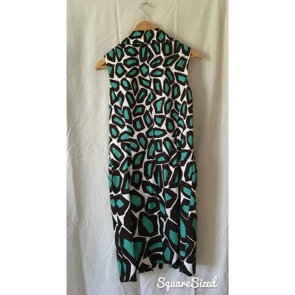 Carlisle Blue and Black Geometric Dress - Picture 2 of 4