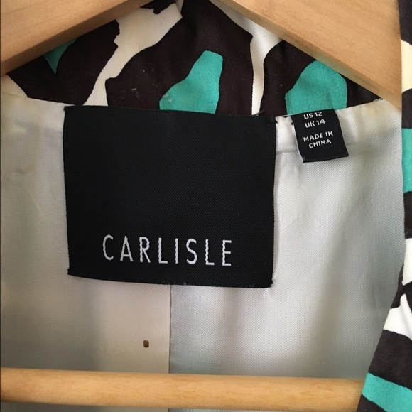 Carlisle Blue and Black Geometric Dress - Picture 4 of 4