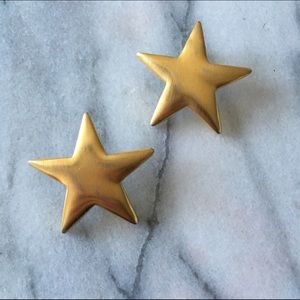Vintage Gold Star Studs