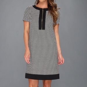 Black and White TAHARI shift dress