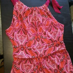 Paisley tank with bow