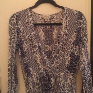 Flynn Skye Damn Gina Romper Blue and White