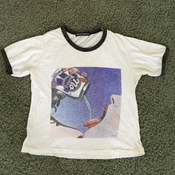 "No bullshit" brandy Melville crop T