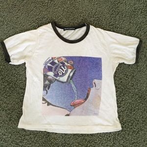 "No bullshit" brandy Melville crop T