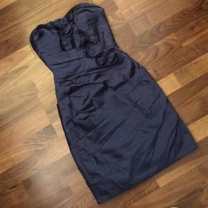 Strapless blue dress 0 free shipping