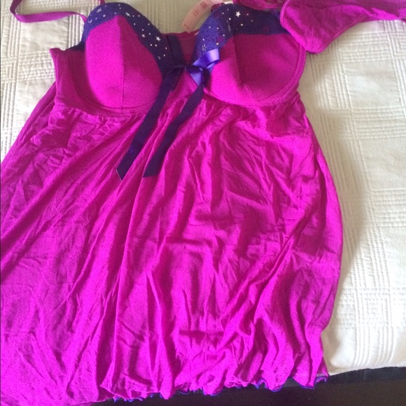 Lane Bryant magenta and violet baby doll brand new