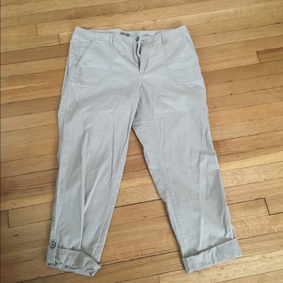 J Jill size 16 khaki stretch pants cropped