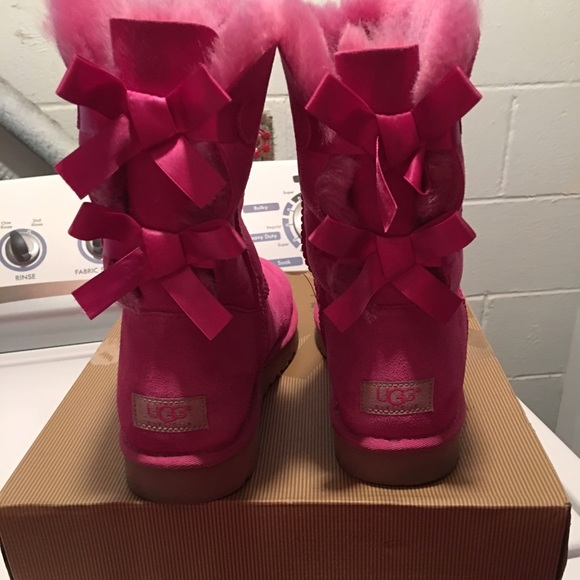 Pink bow UGGs