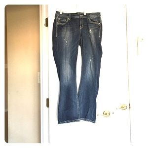 Torrid size12 boot cut embellished jeans.