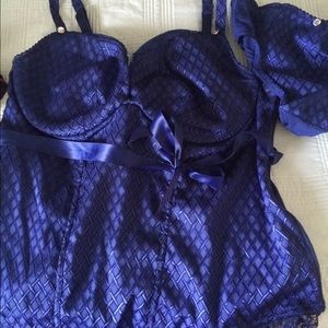 Stunning royal blue Lane Bryant corset set