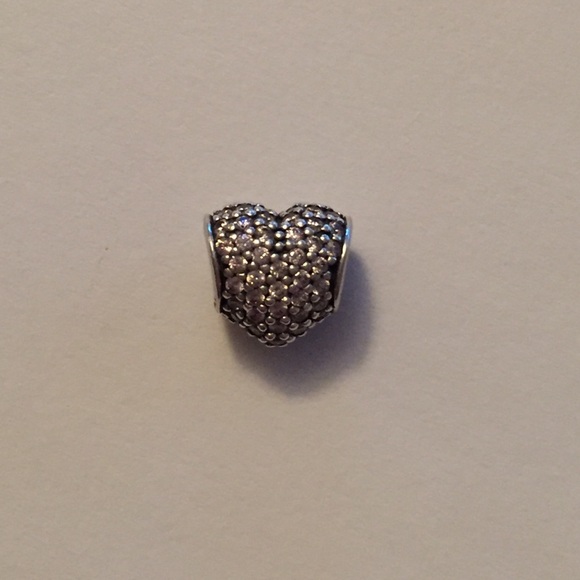 Authentic Pandora "pave heart, pink cz"
