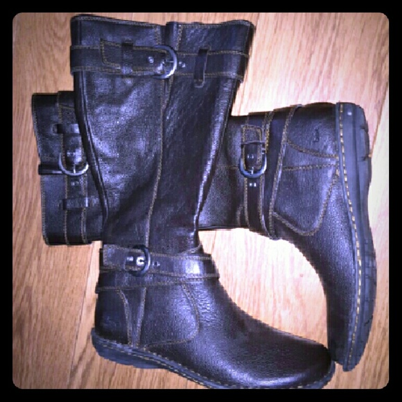 Leather boots