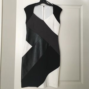 Calvin Klein dress with leather detail
