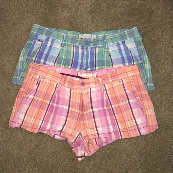 Plaid hollister shorts