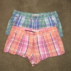 Plaid hollister shorts