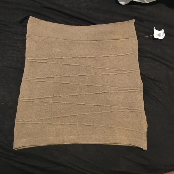 Tan pencil skirt