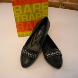Edgy leather studded loafers. Brand New!!