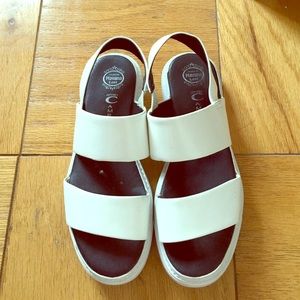 Jeffrey Campbell White Sandals w/ slight platform
