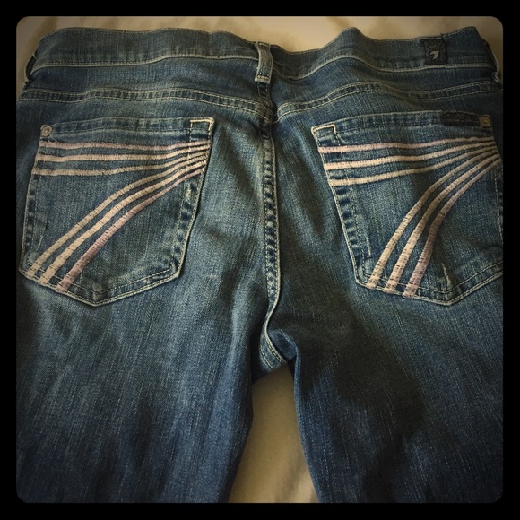 7 for all mankind dark blue jeans