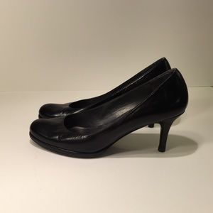 Stuart Weitzman 2 inch Black Patent Leather Pumps