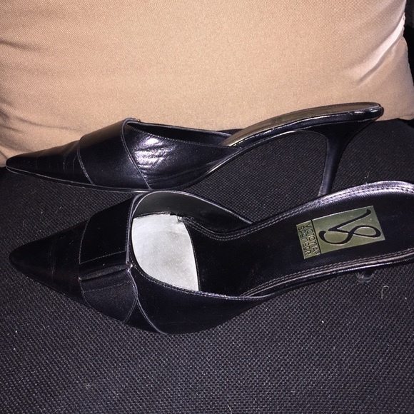 Black Slide On Heels - image 2