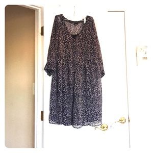 Torrid Size 1x blue/tan cheetah print dress