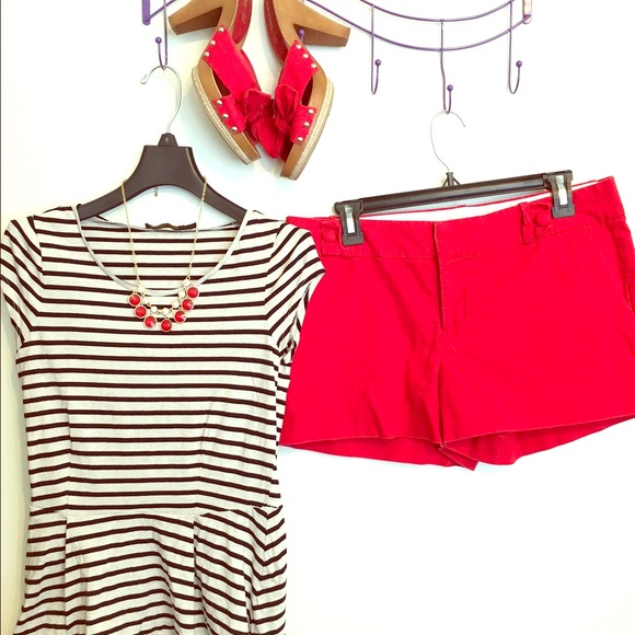 The Limited striped gray and black peplum tshirt!