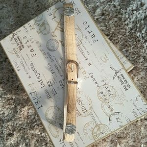 Brighton tan alligator leather belt