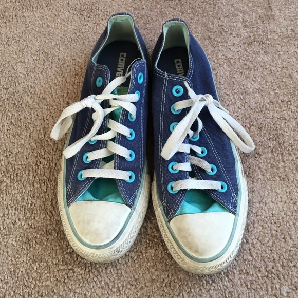 Dark blue and light blue CONVERSE