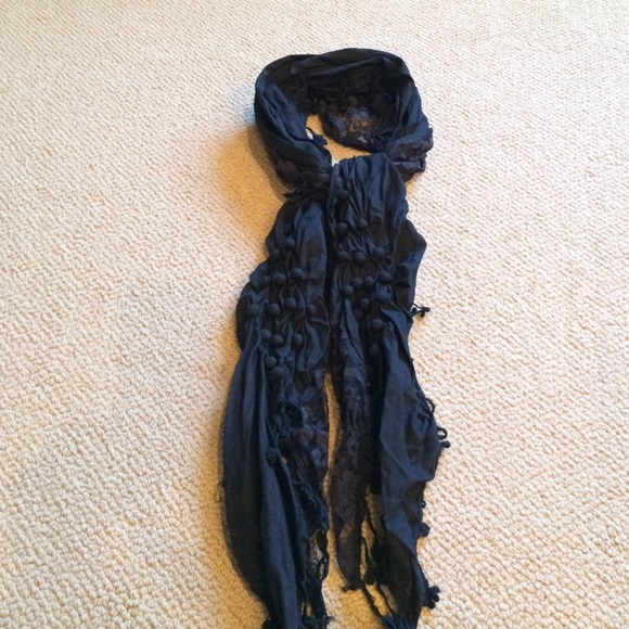 Scarf - Lace and Decor Accents Added. Back.