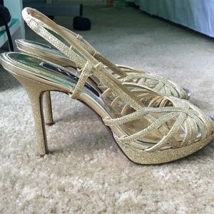 nina new york gold heels
