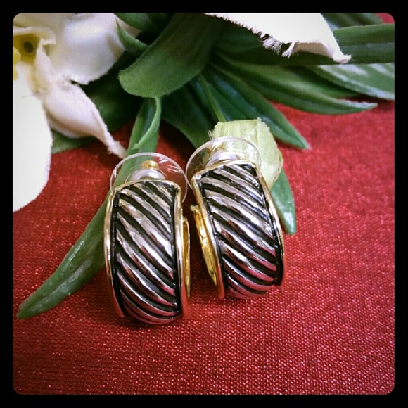 NEW! FASHION SILVER GOLD HOOP EARRINGS