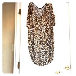 Torrid size2x cheetah print short sleeve shirt