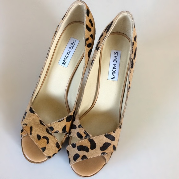 PRICE DROP Wild Leather Peep-Toe Heels - Picture 2 of 3