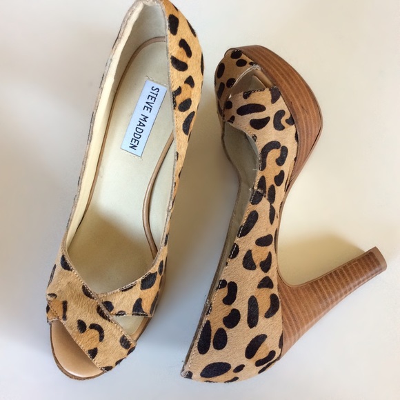 PRICE DROP Wild Leather Peep-Toe Heels - Picture 3 of 3
