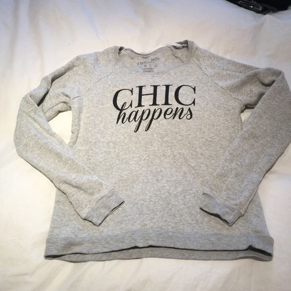 Tops - Chic Happens Sweatshirt in heather grey