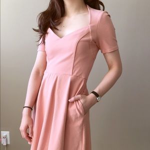 Free people pink dress with pockets