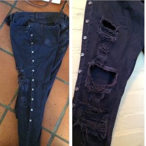 BDG studded slim boyfriend Jean night owl