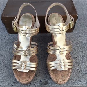 Audrey Brooke Metallic Espadrilles Gold