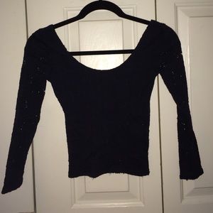 Long Sleeve Crop Top from Hollister