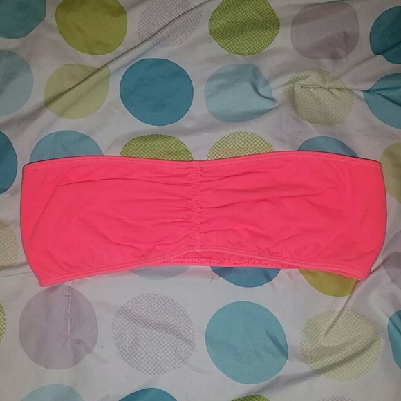 Neon coral bandeau