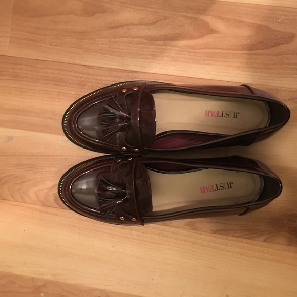 Maroon Just Fab Loafers