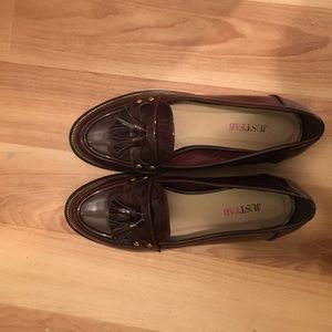 Maroon Just Fab Loafers