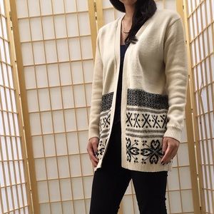 Cream and black Sweater